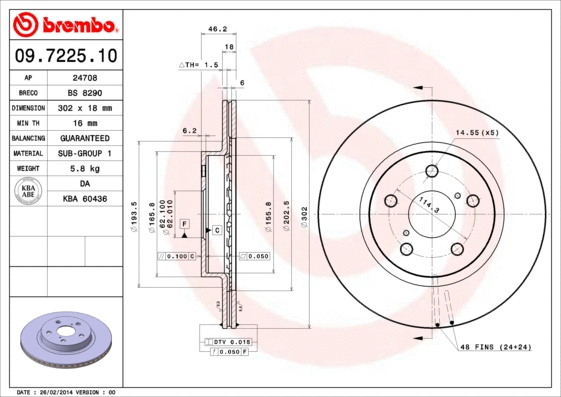 Brake Disc (09.7225.10)