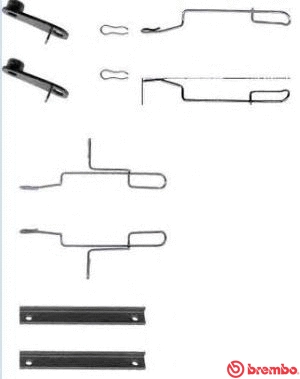 Accessory Kit, disc brake pad (A 02 233)