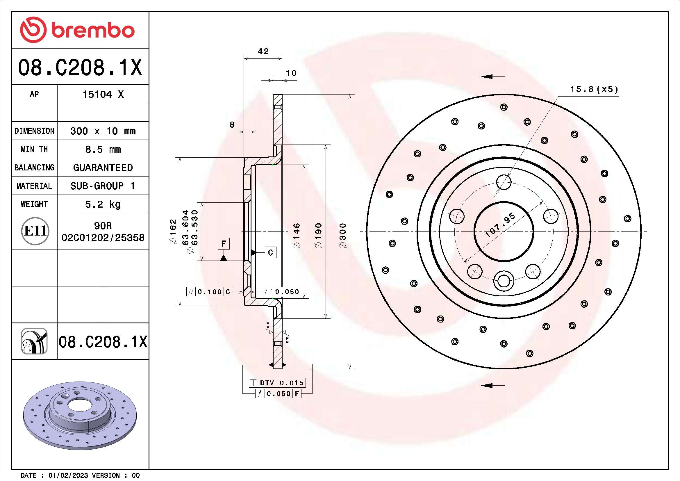 Brake Disc (08.C208.1X)
