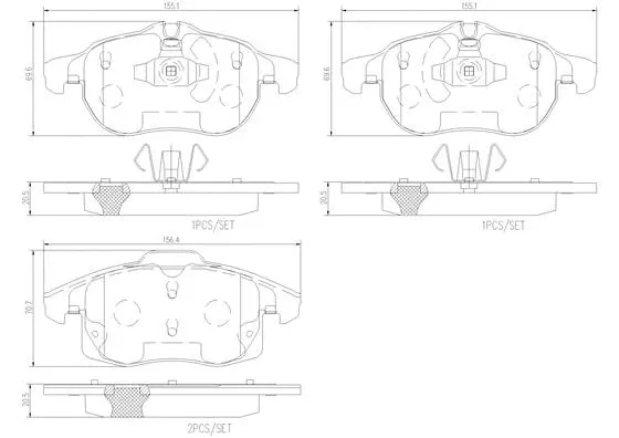 Brake Pad Set, disc brake (P10011N)