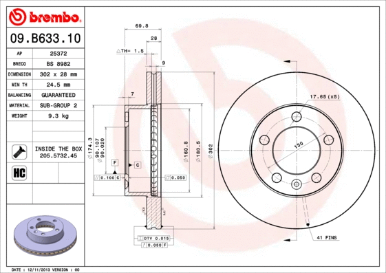 Brake Disc (09.B633.10)