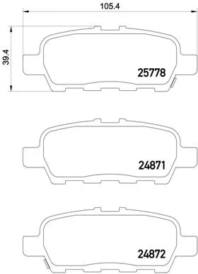 Brake Pad Set, disc brake (P 56 087)
