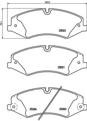 Brake Pad Set, disc brake (P 44 022)
