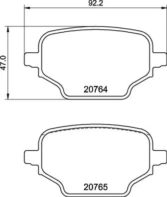 Brake Pad Set, disc brake (P 59 098)