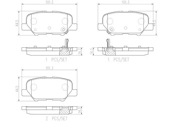 Brake Pad Set, disc brake (P61111N)