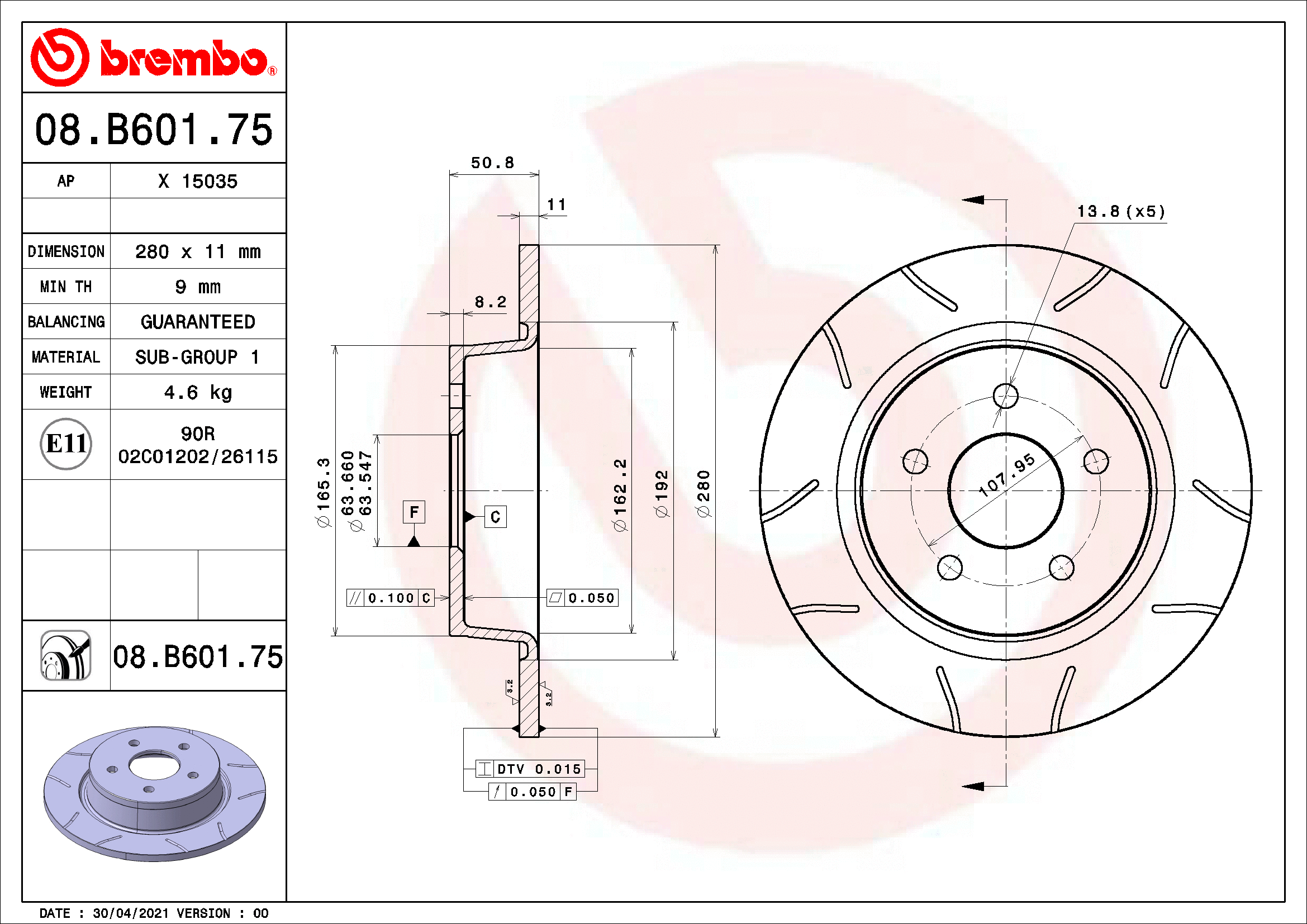 Brake Disc (08.B601.75)