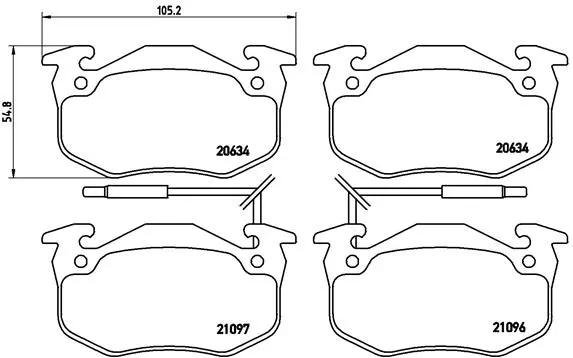 Brake Pad Set, disc brake (P 68 015)