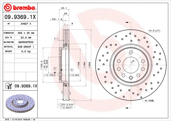Brake Disc (09.9369.1X)