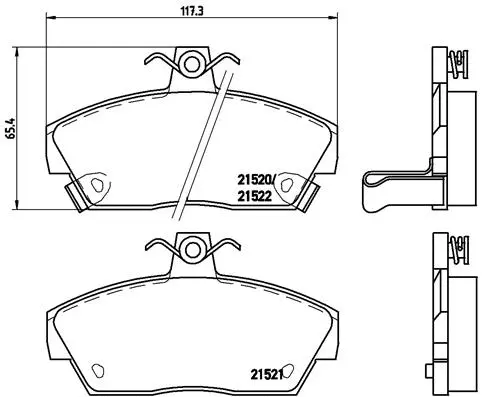 Brake Pad Set, disc brake (P 28 019)