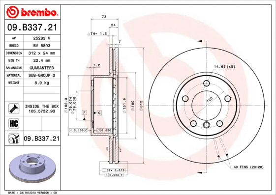 Brake Disc (09.B337.21)