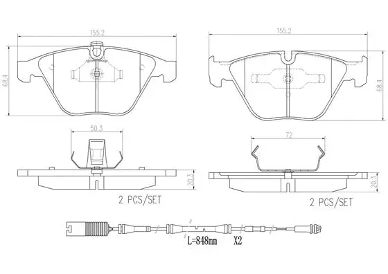 Brake Pad Set, disc brake (P06045N)