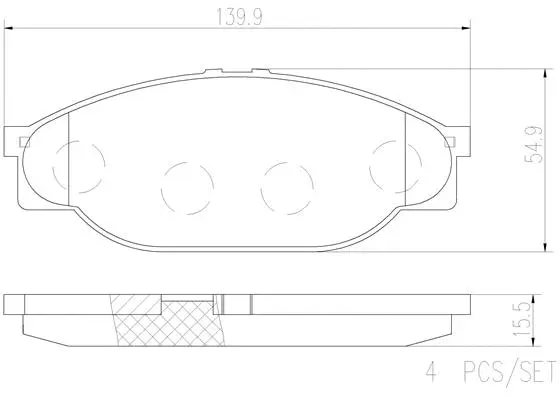 Brake Pad Set, disc brake (P83023N)