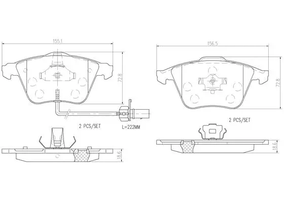 Brake Pad Set, disc brake (P10012N)