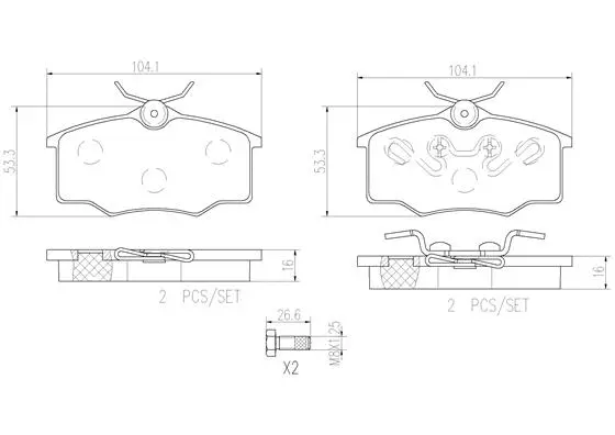 Brake Pad Set, disc brake (P59034N)