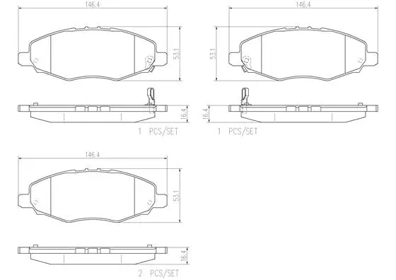 Brake Pad Set, disc brake (P83094N)