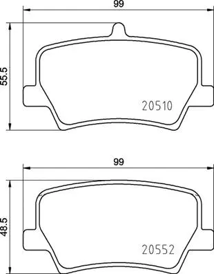 Brake Pad Set, disc brake (P 86 032)