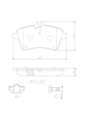 Brake Pad Set, disc brake (P50057N)