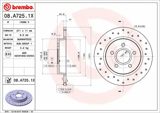 Brake Disc (08.A725.1X)