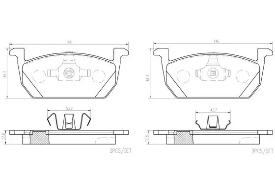 Brake Pad Set, disc brake (P85167N)