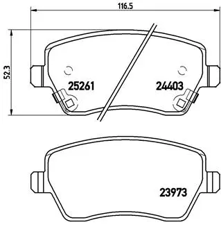 Brake Pad Set, disc brake (P 56 086)