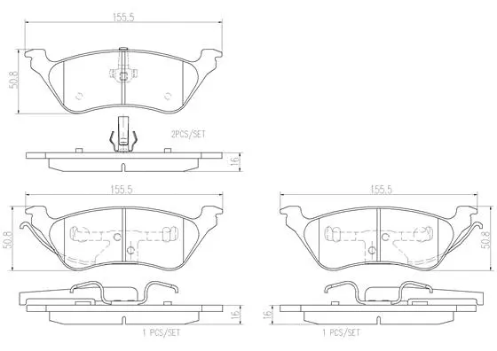 Brake Pad Set, disc brake (P11014N)