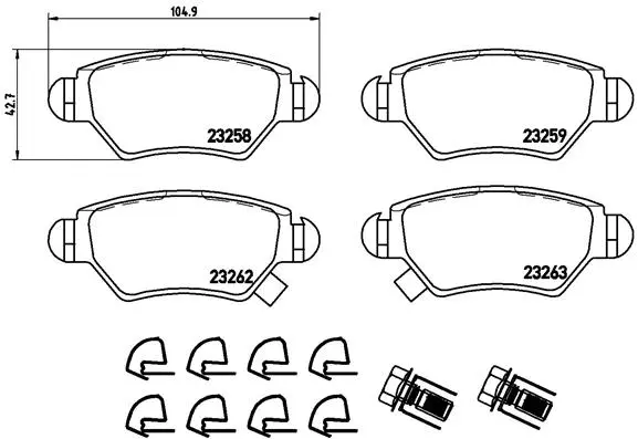Brake Pad Set, disc brake (P 59 031)