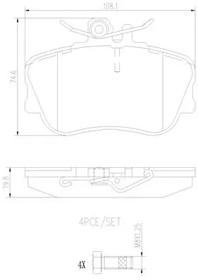 Brake Pad Set, disc brake (P06017N)