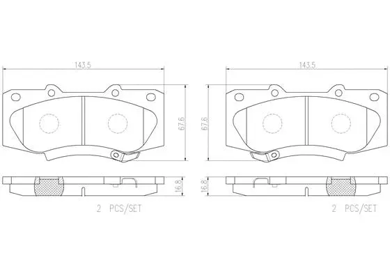 Brake Pad Set, disc brake (P83140N)