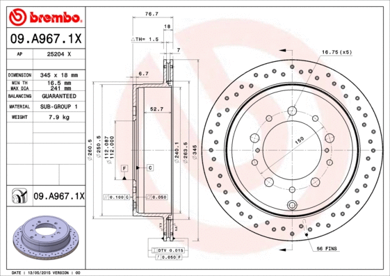 Brake Disc (09.A967.1X)