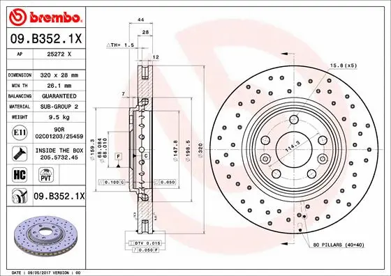 Brake Disc (09.B352.1X)