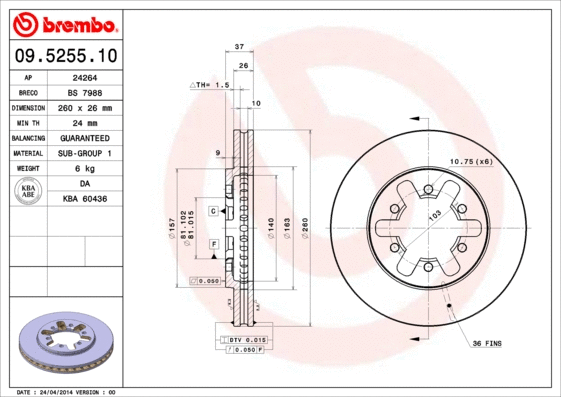 Brake Disc (09.5255.10)