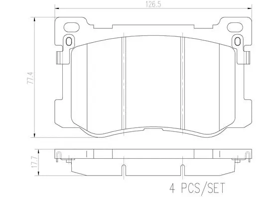 Brake Pad Set, disc brake (P30083N)