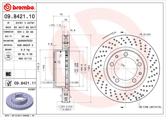 Brake Disc (09.8421.10)