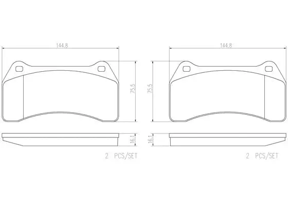 Brake Pad Set, disc brake (P36014N)