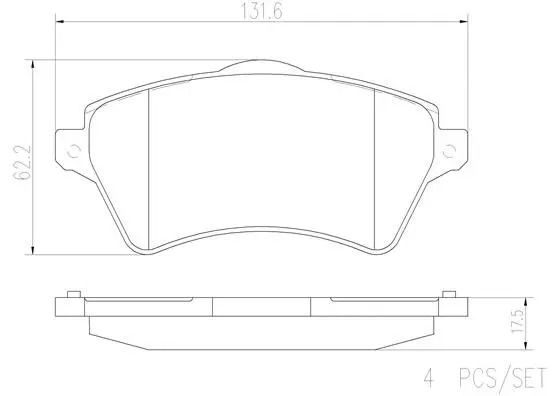 Brake Pad Set, disc brake (P44011N)