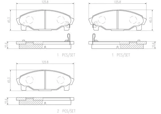 Brake Pad Set, disc brake (P16007N)