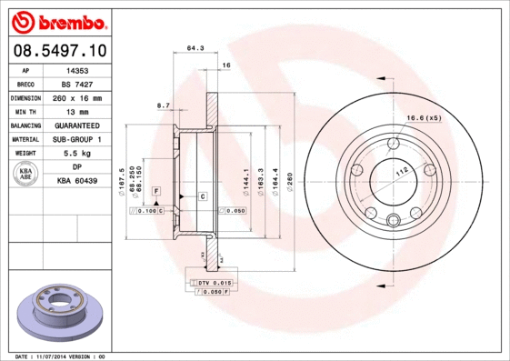 Brake Disc (08.5497.10)