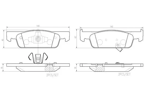 Brake Pad Set, disc brake (P50137N)