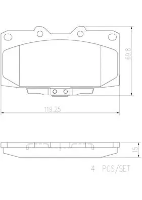 Brake Pad Set, disc brake (P56034N)
