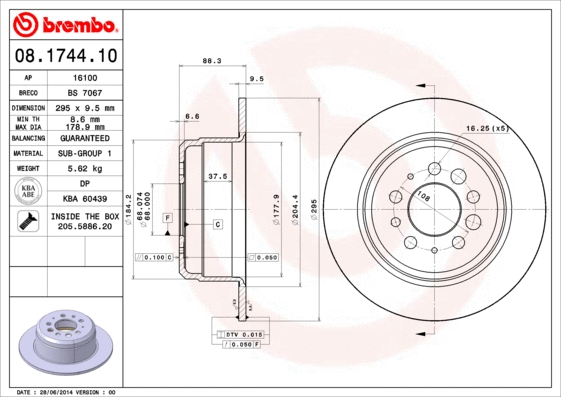 Brake Disc (08.1744.10)