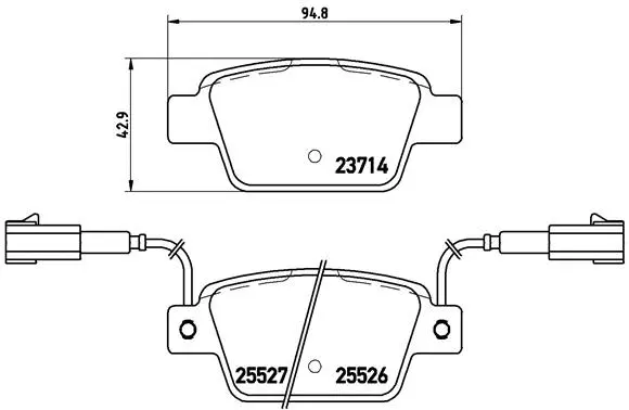 Brake Pad Set, disc brake (P 23 135)