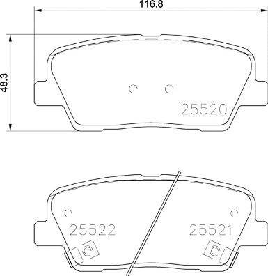 Brake Pad Set, disc brake (P 30 104)