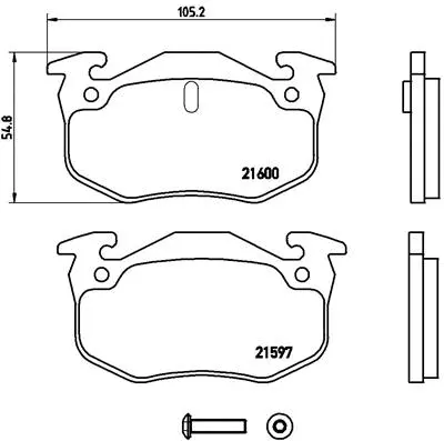 Brake Pad Set, disc brake (P 68 018)