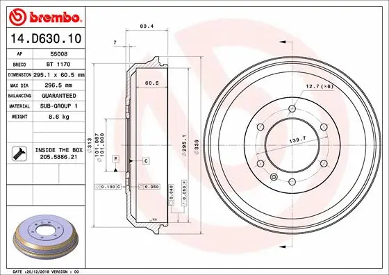 Brake Drum (14.D630.10)