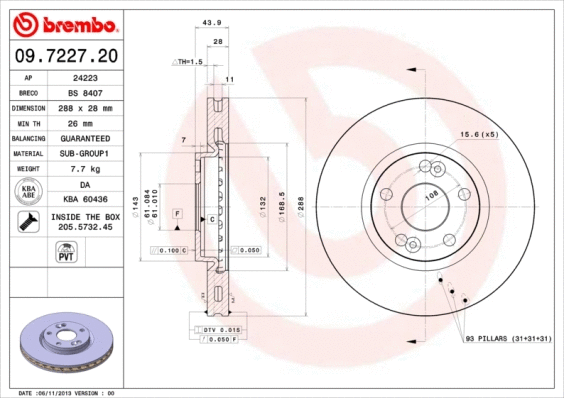 Brake Disc (09.7227.20)