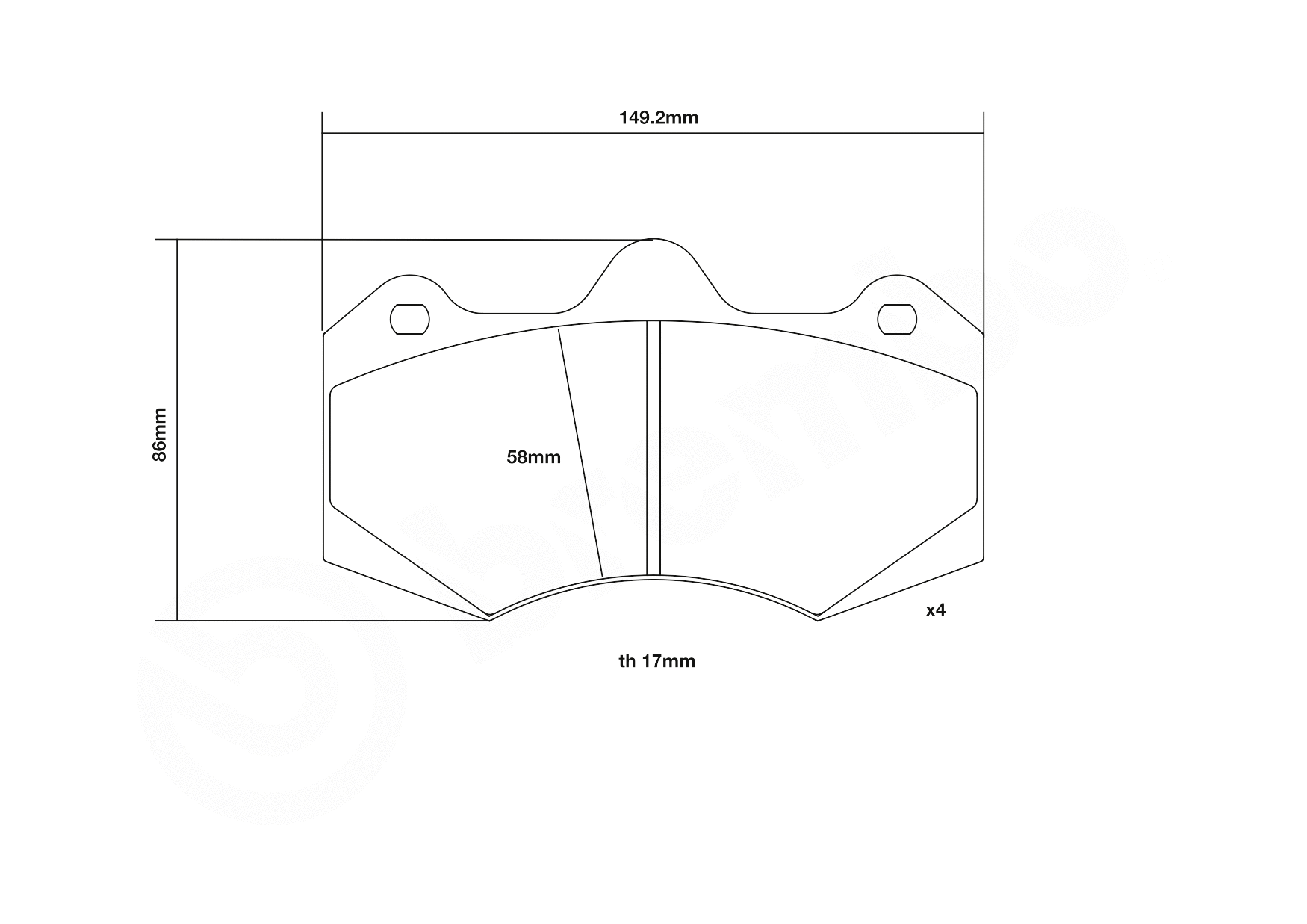 High Performance Brake Pad Set