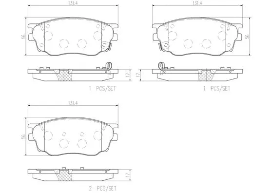 Brake Pad Set, disc brake (P49033N)