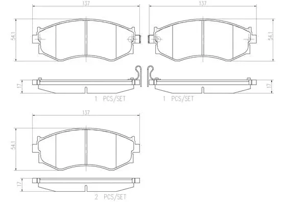 Brake Pad Set, disc brake (P30002N)