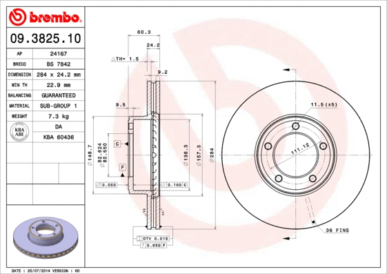 Brake Disc (09.3825.10)