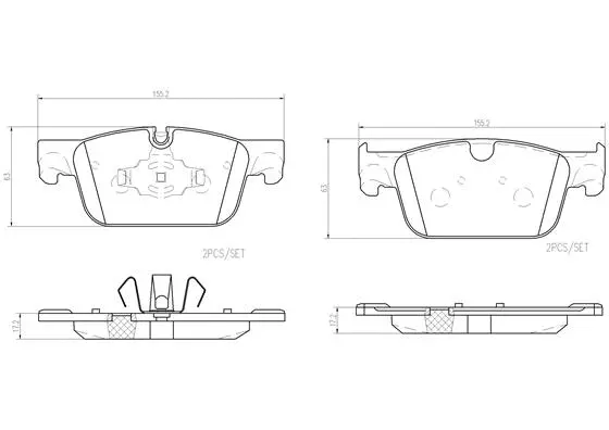 Brake Pad Set, disc brake (P86028N)